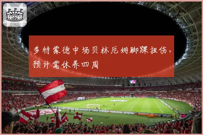 多特蒙德中场贝林厄姆脚踝扭伤，预计需休养四周