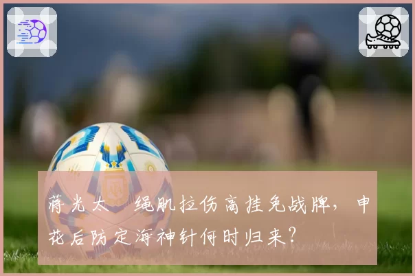 蒋光太腘绳肌拉伤高挂免战牌，申花后防定海神针何时归来？