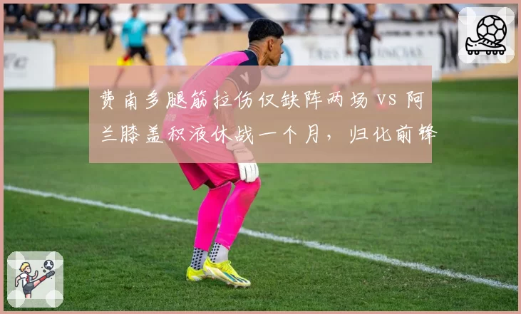 费南多腿筋拉伤仅缺阵两场 vs 阿兰膝盖积液休战一个月,归化前锋恢复速度差距明显